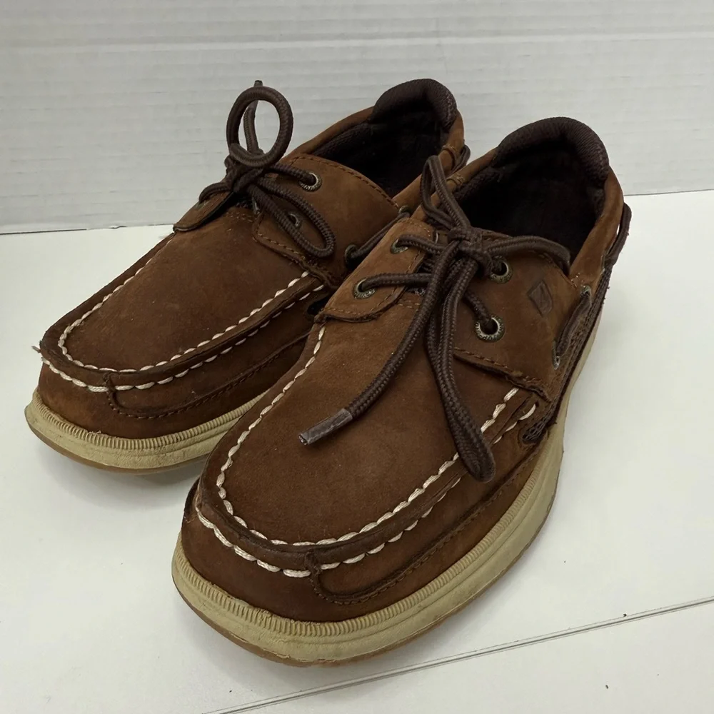 Sperry Top Sider Boat Brown Shoes Size 3Y
